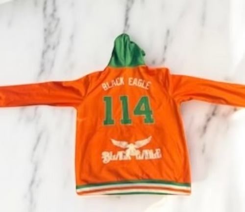 Black Eagle 114's varsity jacket