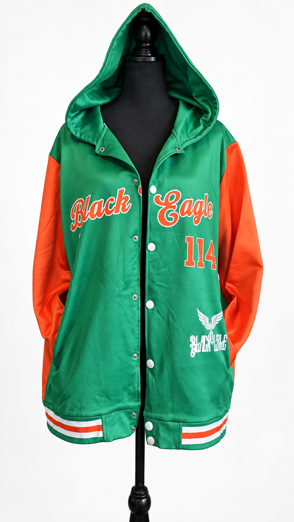 Black Eagle 114's varsity jacket