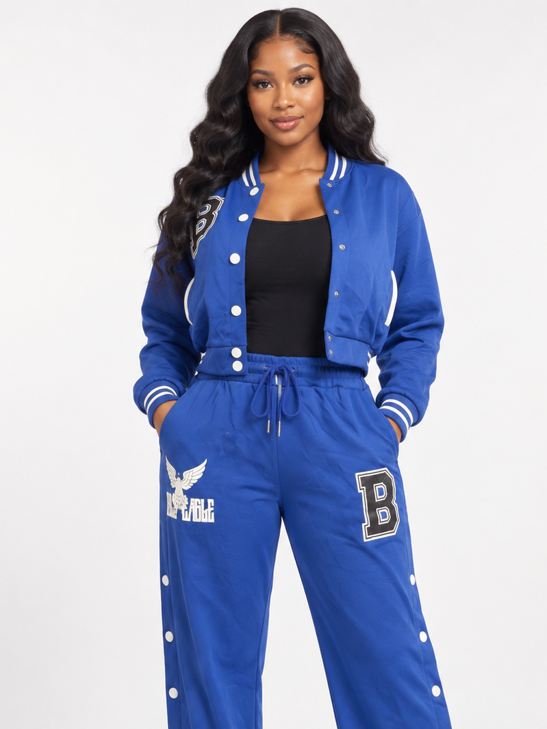 Eagle114 Varsity Two piece tracksuit set